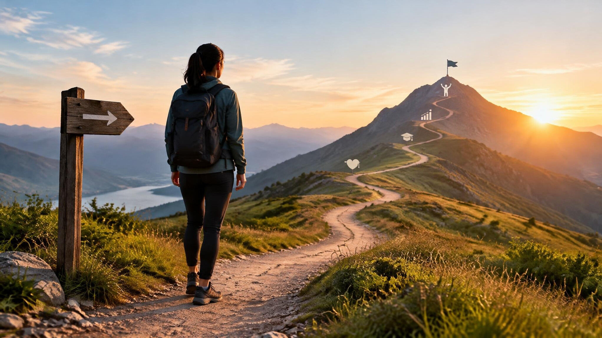person starting new path